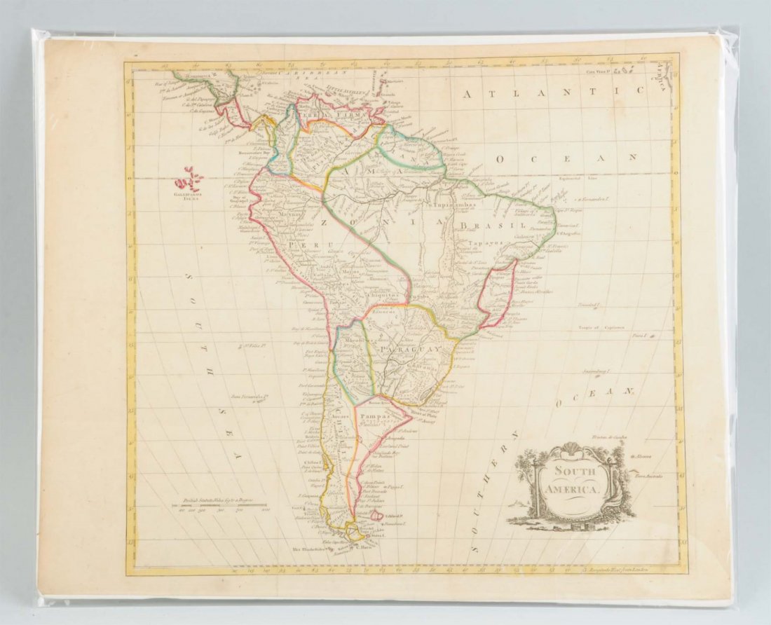 18-19th Century Map of South America. (1 of 1)
