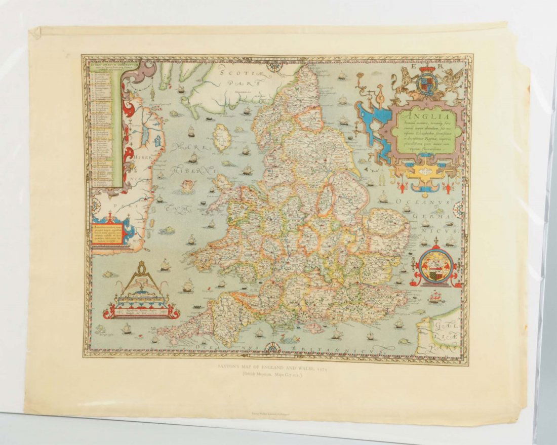 Saxton's Map of England. (1 of 2)