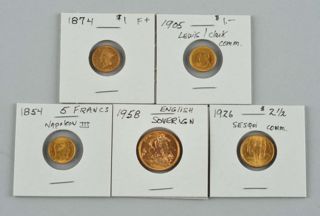 Lot Of 5: Gold Coins. (1 of 4)