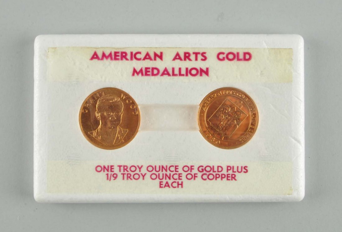 Lot Of 2: 1981- 1 Oz. Gold Coin of Grant Wood. (1 of 3)