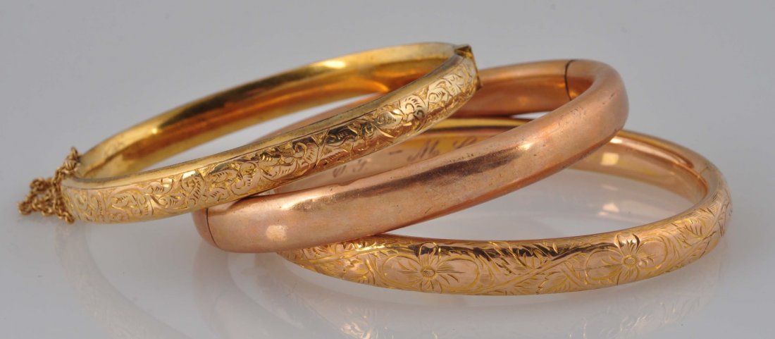 Lot Of 3: Bangle Bracelets. (1 of 5)