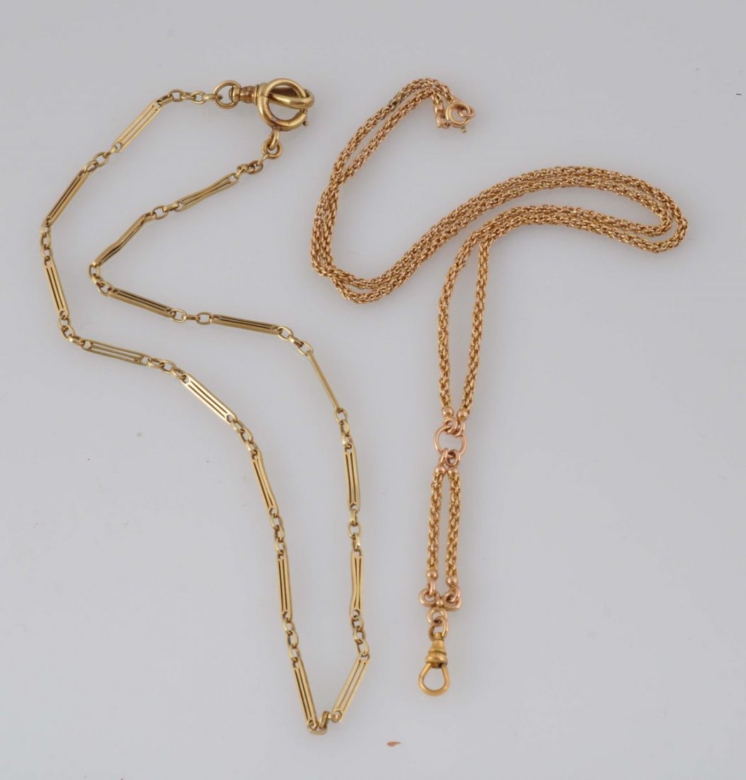 Lot Of 2: Yellow Gold Chains. (1 of 1)