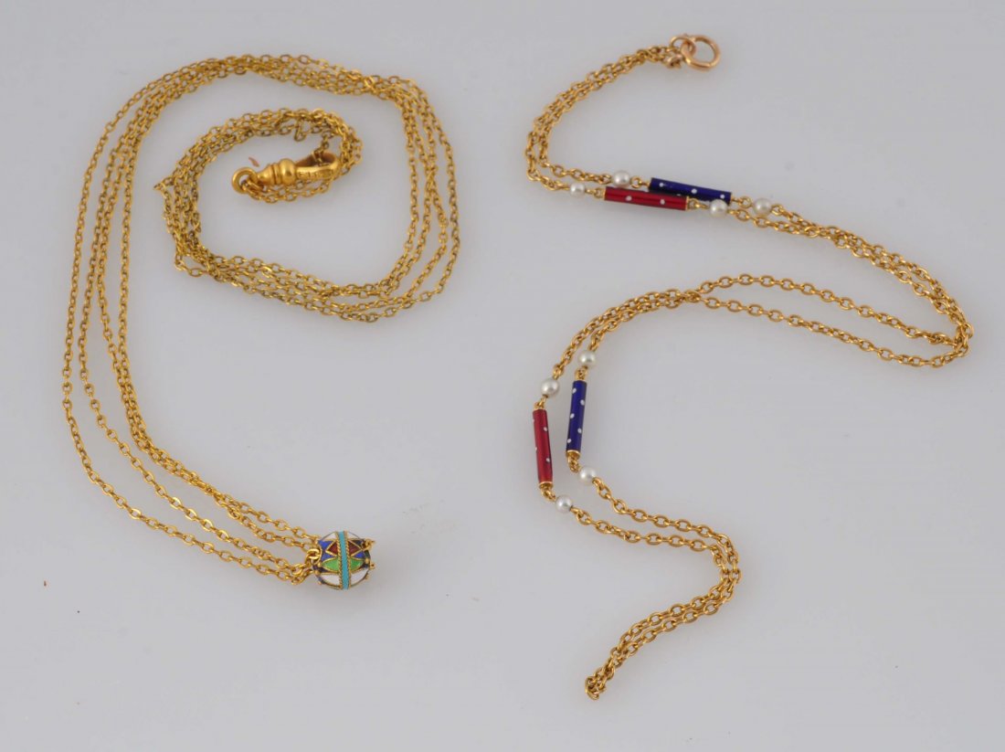 Lot Of 2: Yellow Gold Chains. (1 of 5)