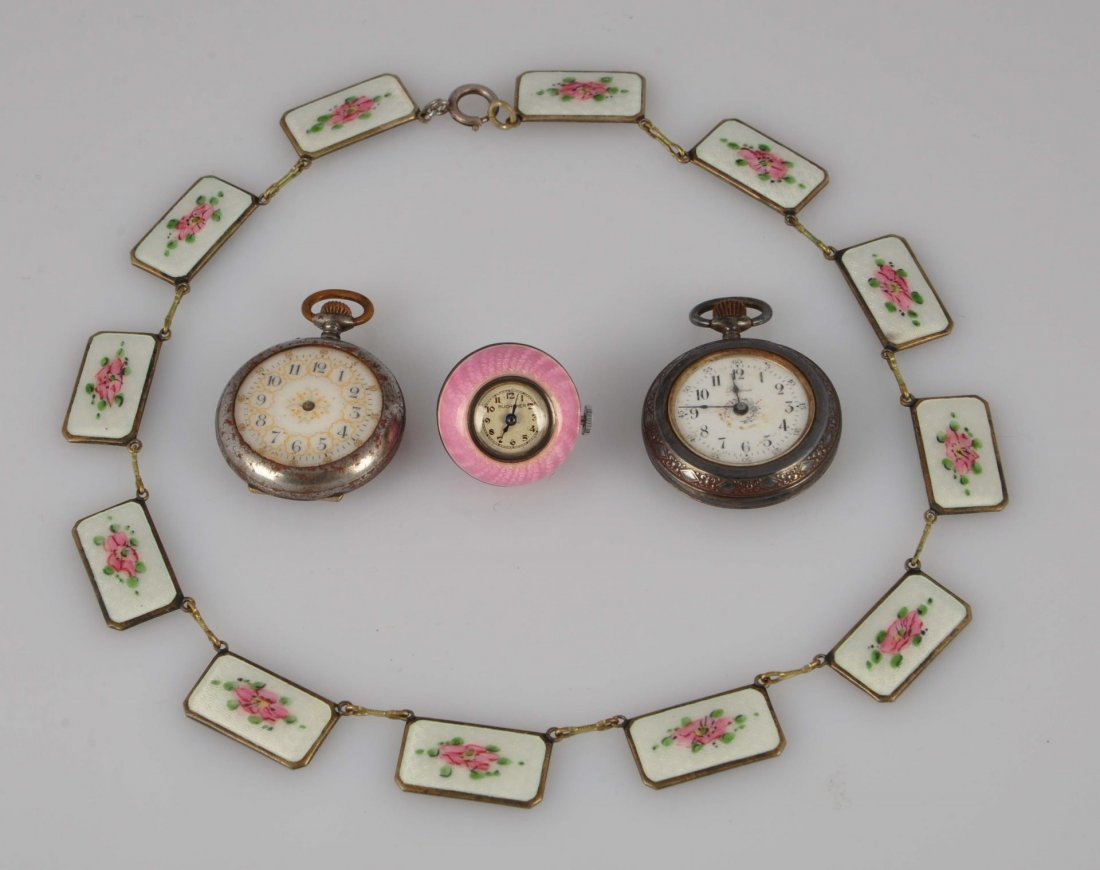 Lot Of 4: Necklace & Watches. (1 of 2)