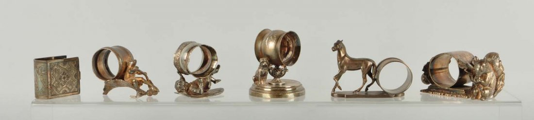 Lot Of 6: Figural Napkin Rings. (1 of 1)