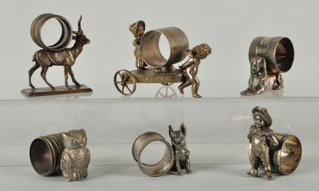 Lot Of 6: Figural Napkin Rings. (1 of 1)