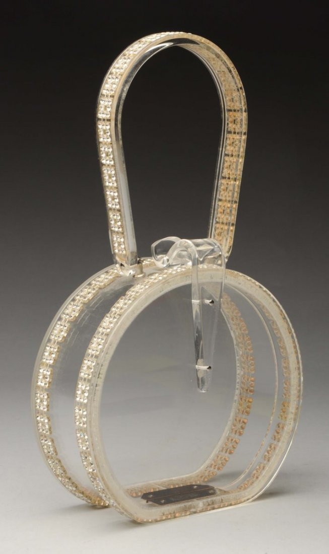 Wilardy Lucite Purse with Rhinestones. (1 of 3)