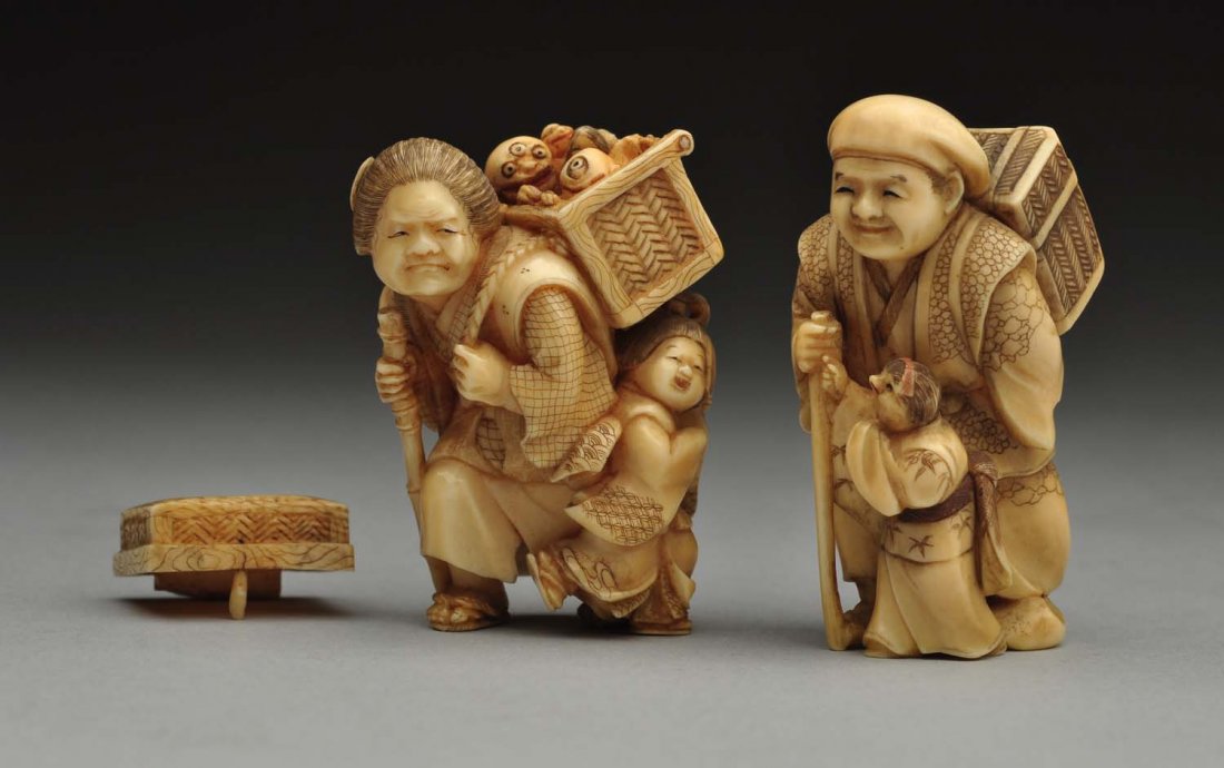 Lot of 2: Netsuke Figures. (1 of 9)