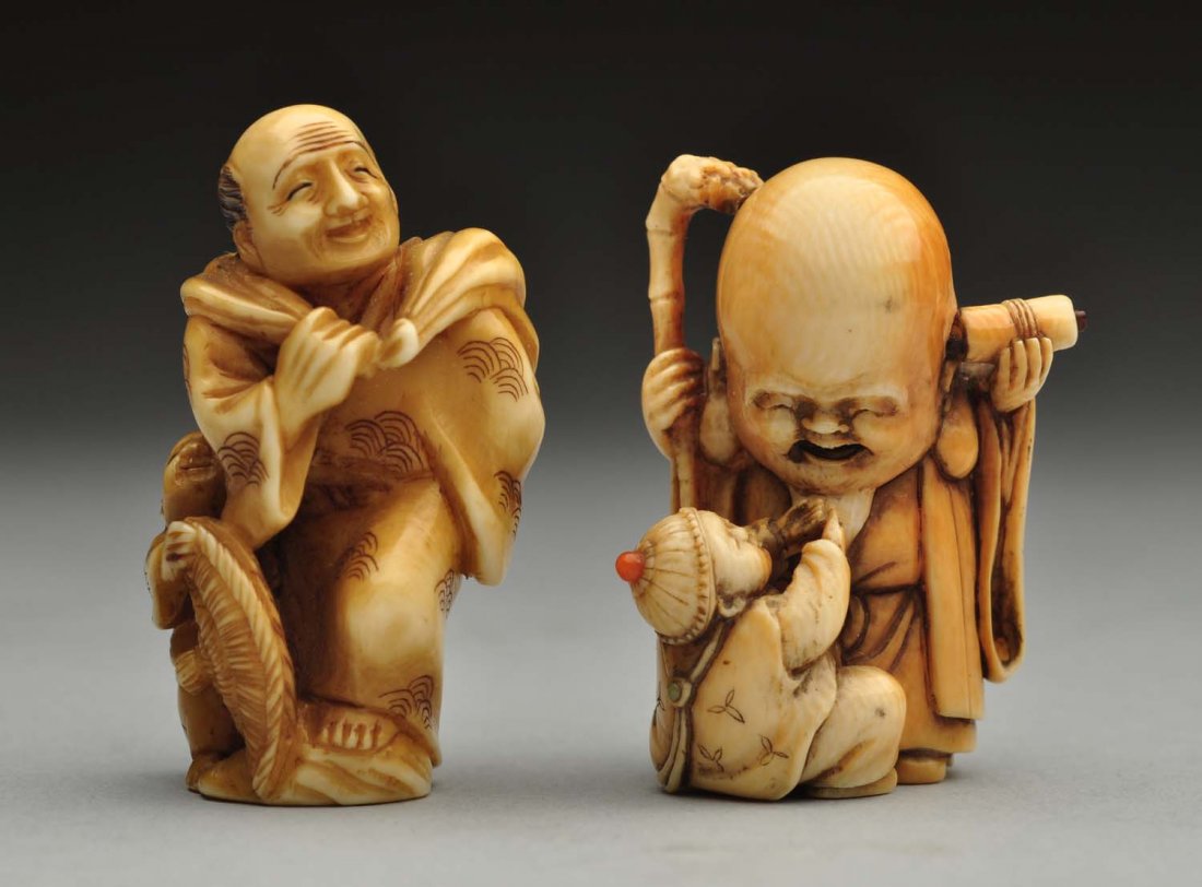 Lot of 2: Netsuke Figures. (1 of 10)