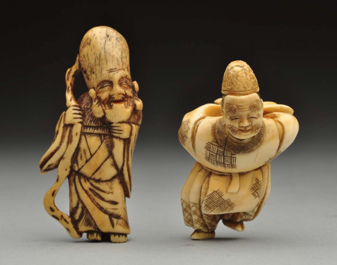 Lot of 2: Netsuke Figures. (1 of 6)