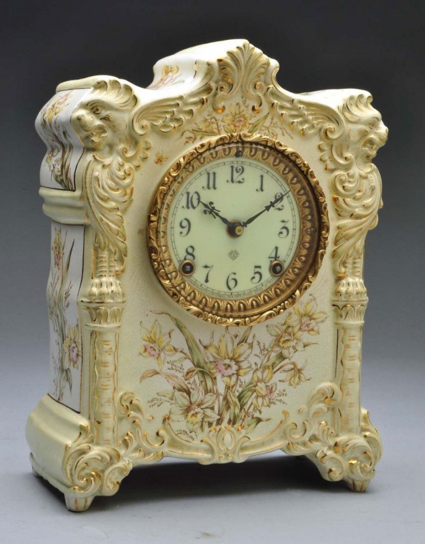 Royal Bonn Ansonia China Clock 8/day. (1 of 5)