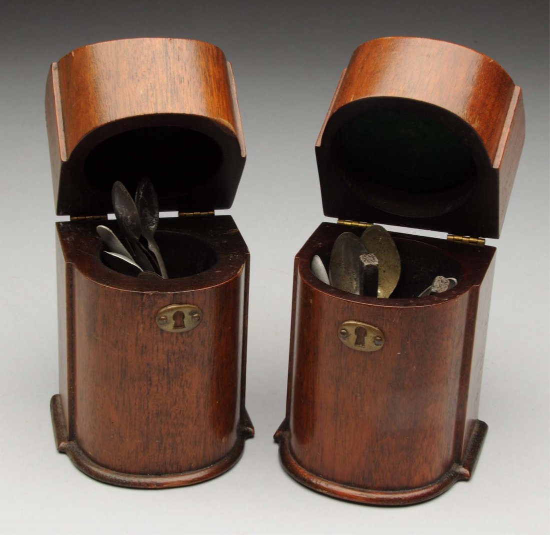 Pair of Wooden Silverware Boxes.