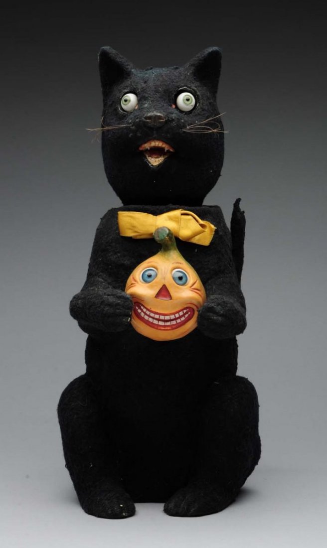 16” Clockwork Nodding Halloween Cat. (1 of 3)