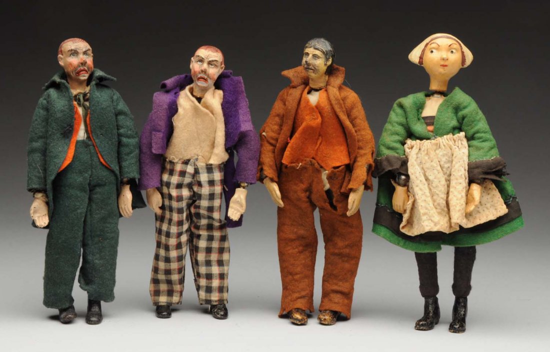 Lot of 4: Bucherer Swiss Jointed Figures. (1 of 1)