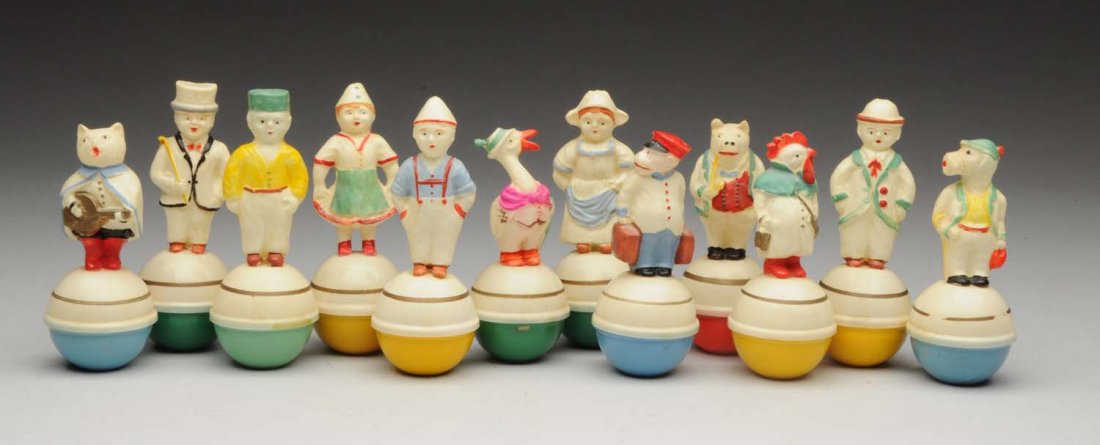 Lot of 12: German Celluloid Tumblers. (1 of 1)