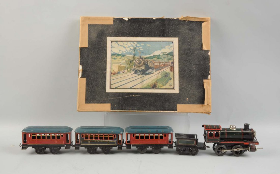German Tin Litho Wind Up Karl Bub Train Set. (1 of 3)