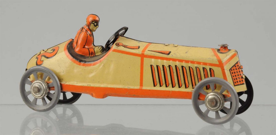 German Tin Litho Racing Car Penny Toy. (1 of 2)