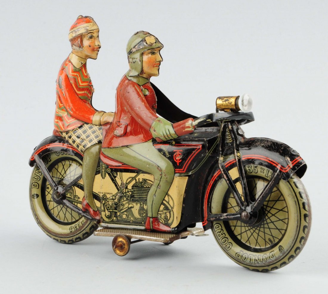 German Tin Litho Tippco Preta Motorcycle Toy. (1 of 2)