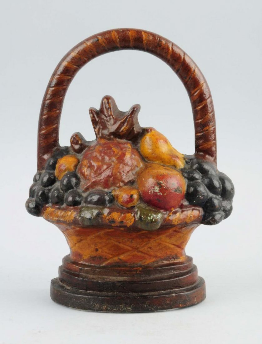 Cast Iron Mixed Fruit Basket Doorstop. (1 of 3)