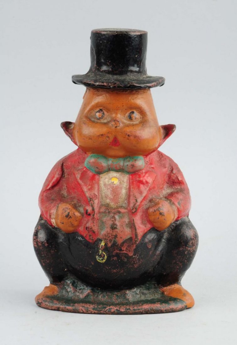 Cast Iron Grandpa Rabbit in Top Hat Doorstop. (1 of 3)