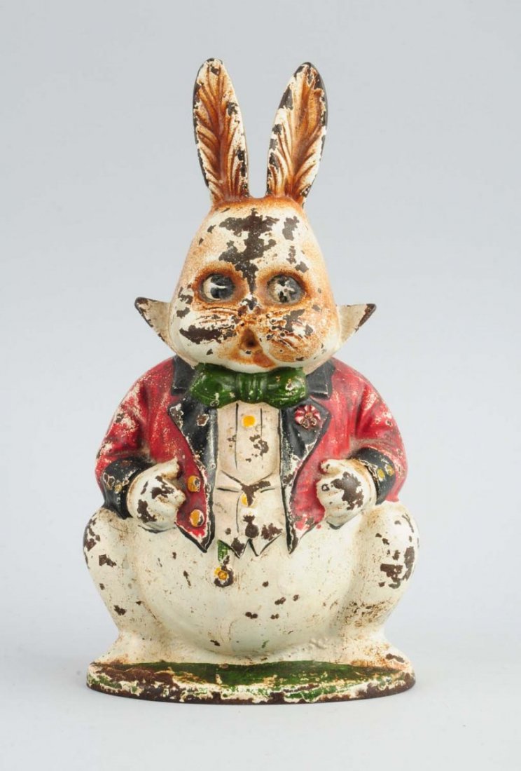 Cast Iron Grandpa Rabbit Doorstop. (1 of 3)