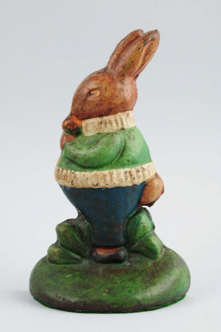 Cast Iron Rabbit Eating Cabbage Doorstop. (1 of 3)
