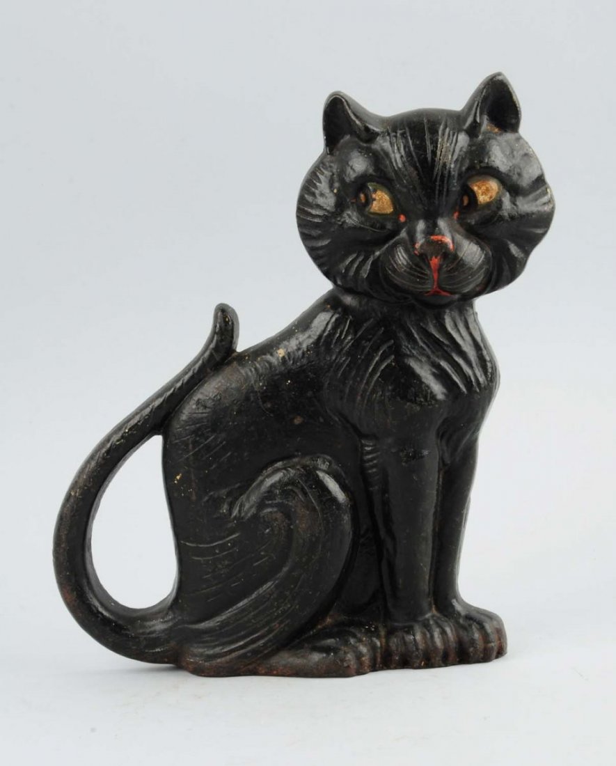 Cast Iron Sitting Cat Doorstop. (1 of 4)