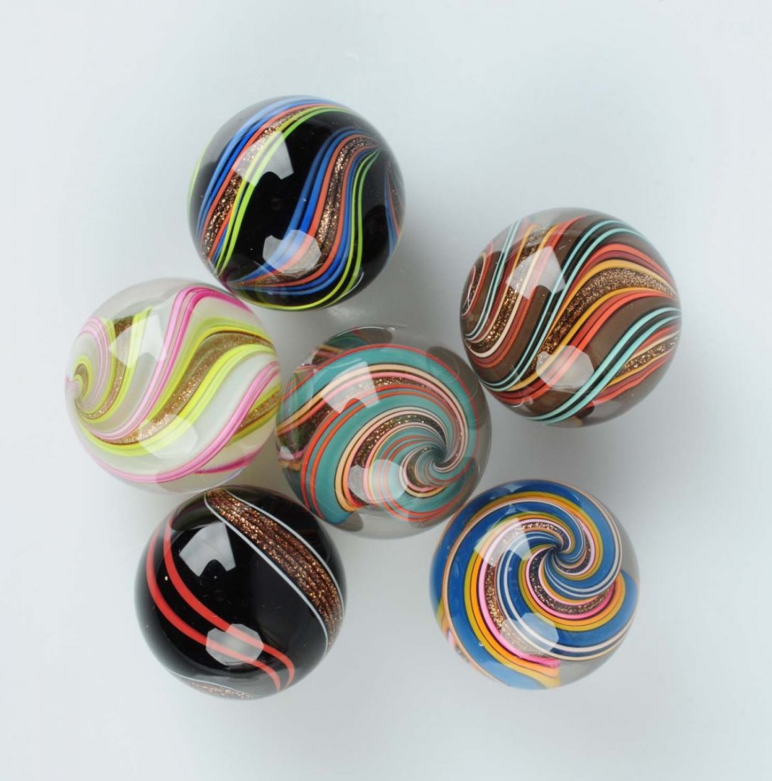 Lot of 6: Mark Matthews Lutz Marbles. (1 of 1)