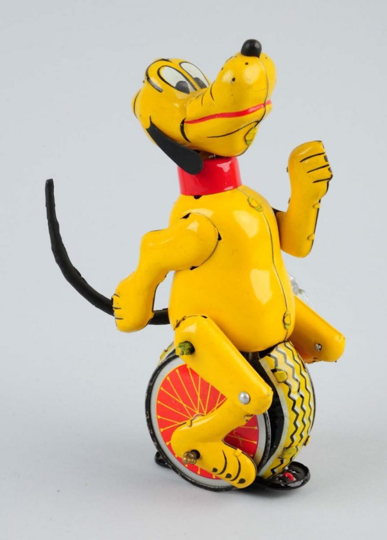 Japanese Disney Tin Litho Goofy Unicycle Toy. (1 of 2)