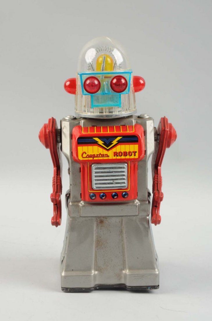 Japanese Tin Litho Battery Op Cragstan Robot. (1 of 2)