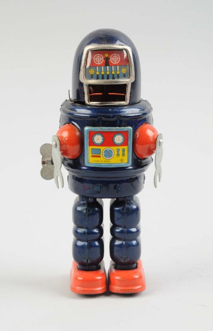 Japanese Tin Litho Wind Up Roby Robot. (1 of 2)