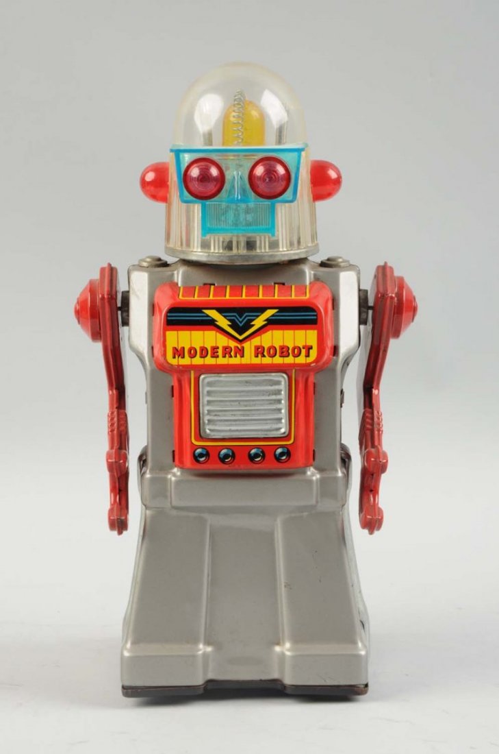 Japanese Tin Litho Battery Operated Modern Robot. (1 of 2)