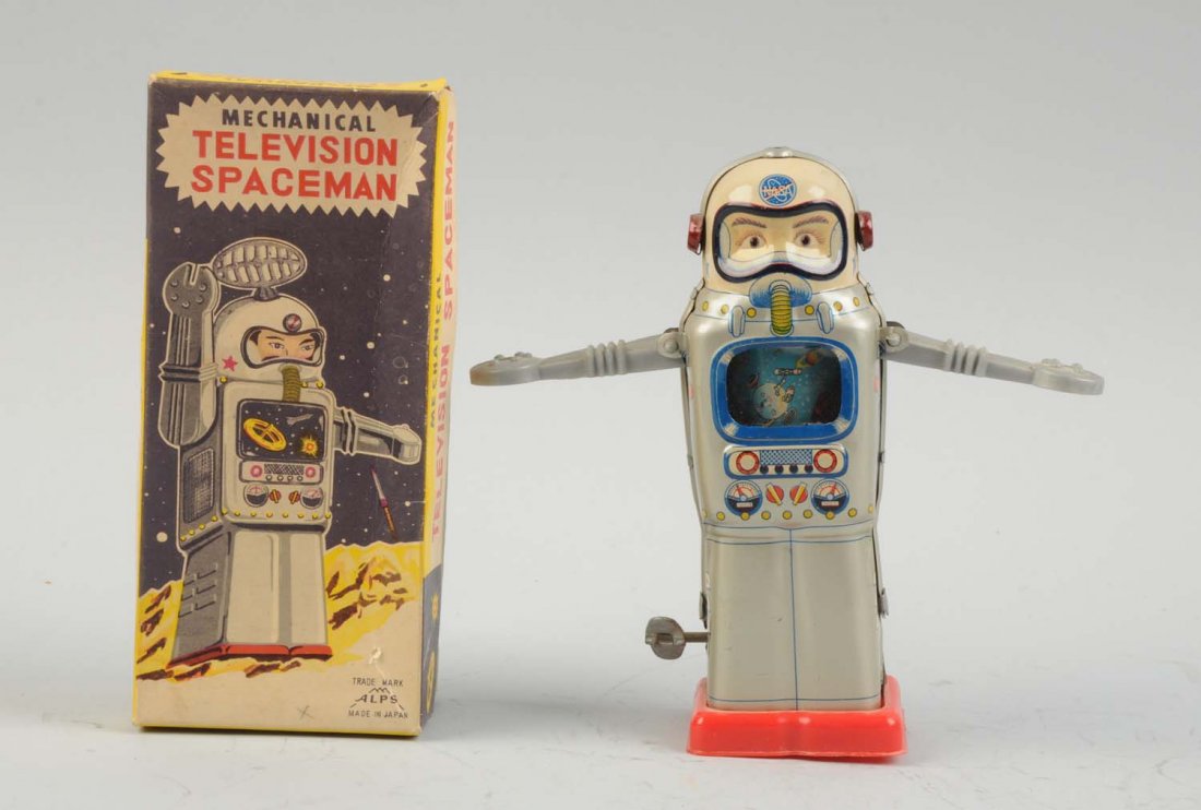 Japanese Wind Up Television Spaceman in Box. (1 of 2)