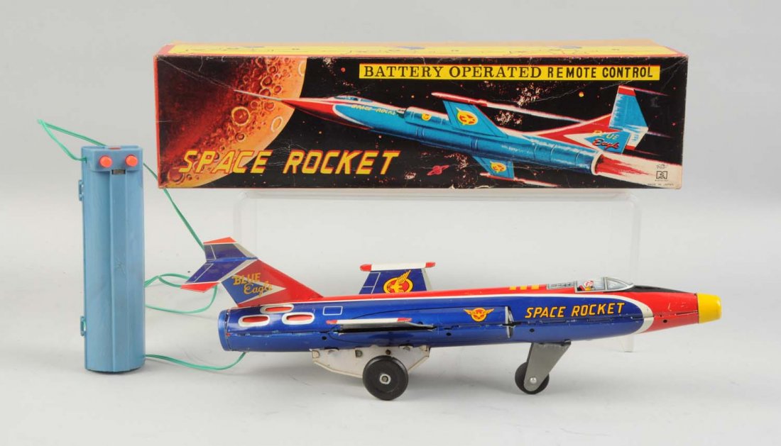 Japanese Tin Litho Battery Remote Space Rocket. (1 of 2)