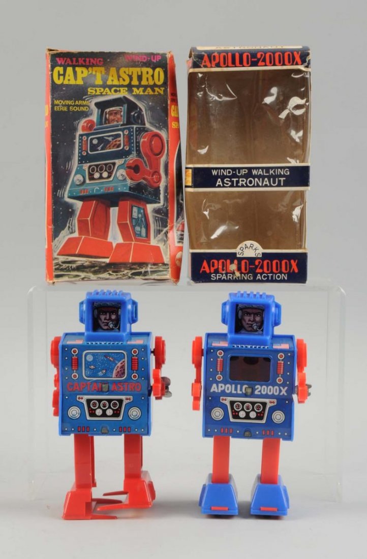 Lot of 2: Japanese Wind-Up Astronaut Toys. (1 of 1)