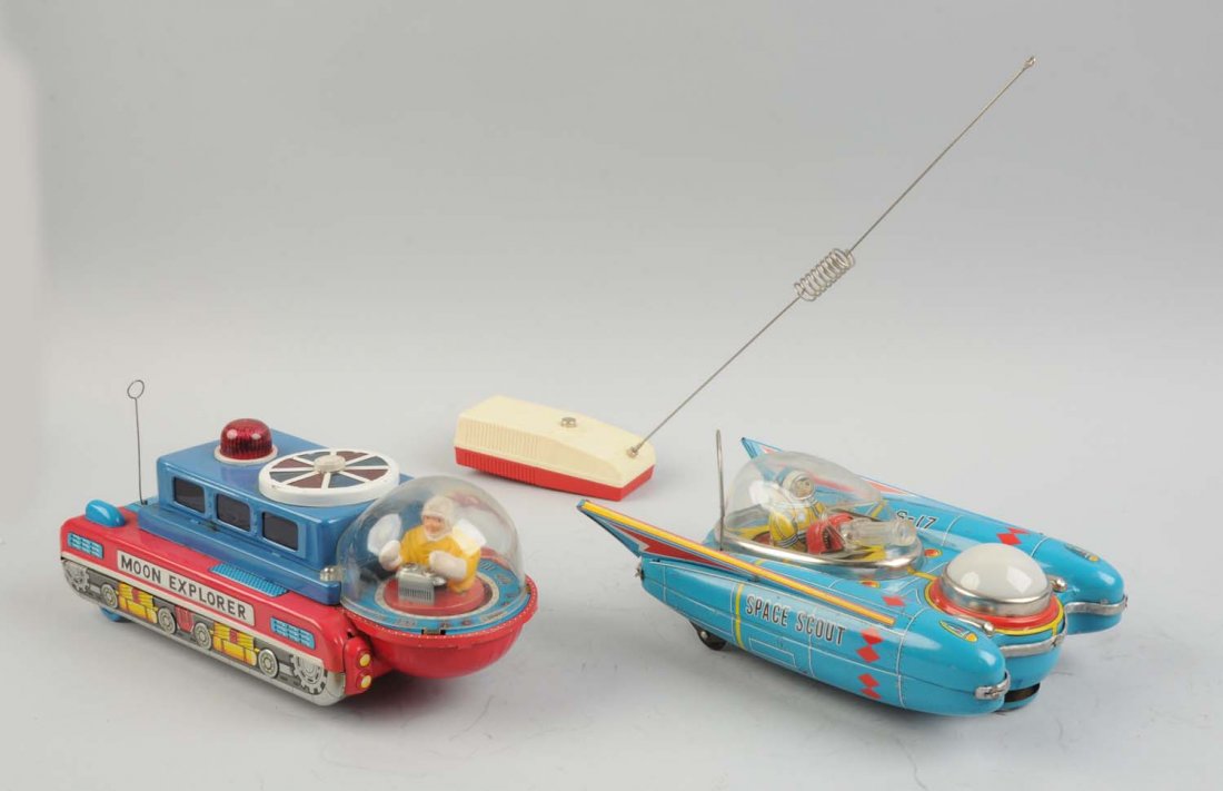 Lot Of 2:Japanese Tin Litho Space Vehicles. (1 of 2)