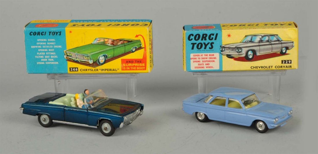 Lot Of 2: Corgi #246 Imperial & #229 Corvair. (1 of 5)