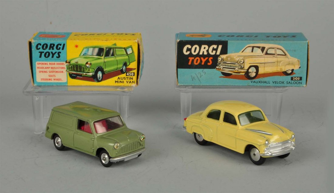Lot Of 2: Corgi #203 Vauxhall & #450 Austin. (1 of 5)