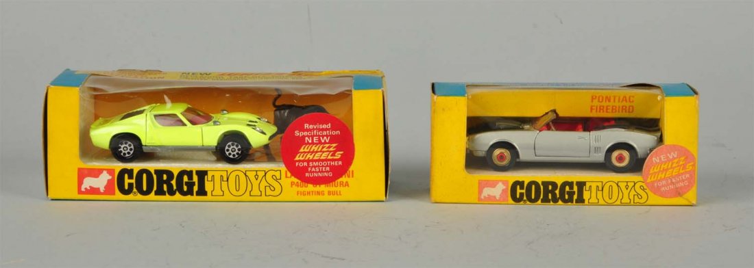 Lot Of 2: Corgi #342 Lamborghini & #343 Firebird. (1 of 4)