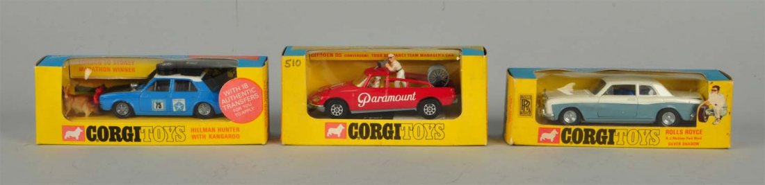 Lot Of 3: Corgi #273 Rolls, #302 Hillman, #510 Car (1 of 4)