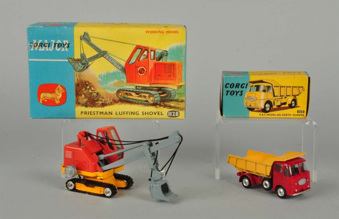 Lot Of 2: Corgi #458 Dumper & #1128 Luffing Shovel (1 of 4)