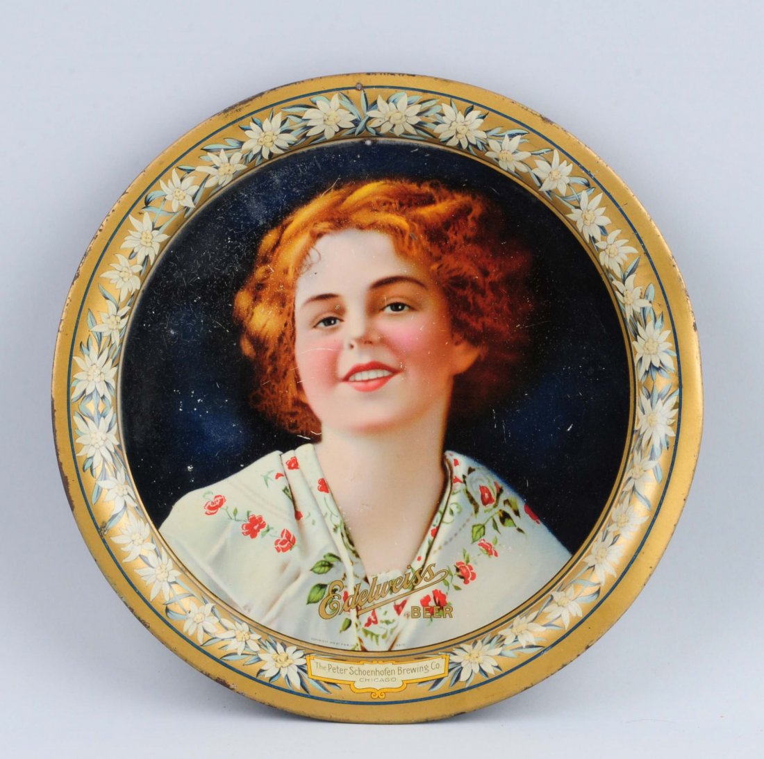 Edelweiss Beer Tin Advertising Tray. (1 of 1)