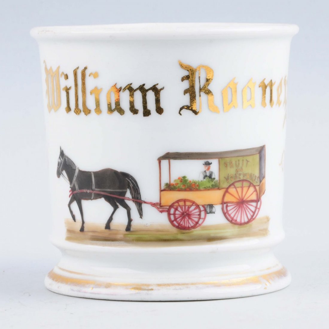 Fruit & Vegetables Delivery Wagon Shaving Mug. (1 of 2)