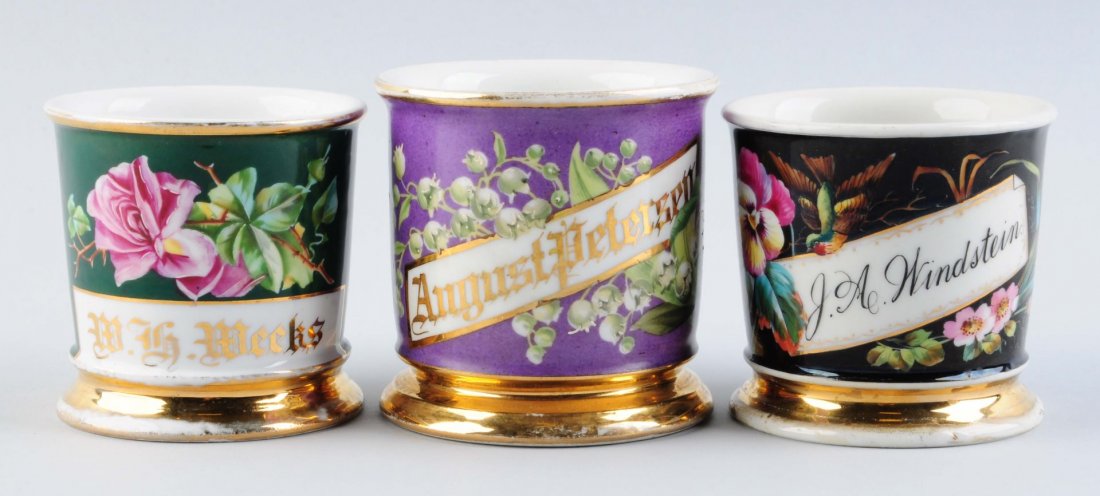 Lot Of 3: Shaving Mugs. (1 of 2)