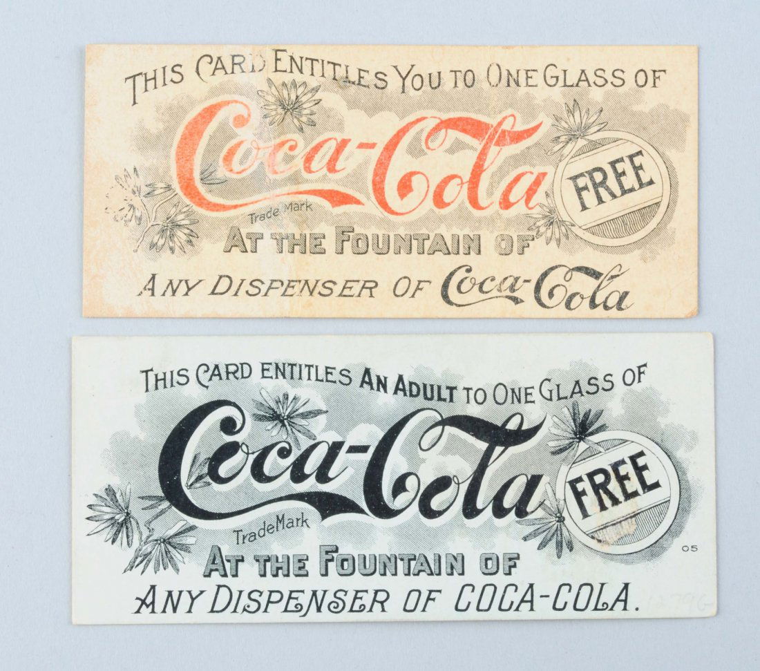 Lot of 2: Pre 1900 Cola - Coca Coupon. (1 of 2)
