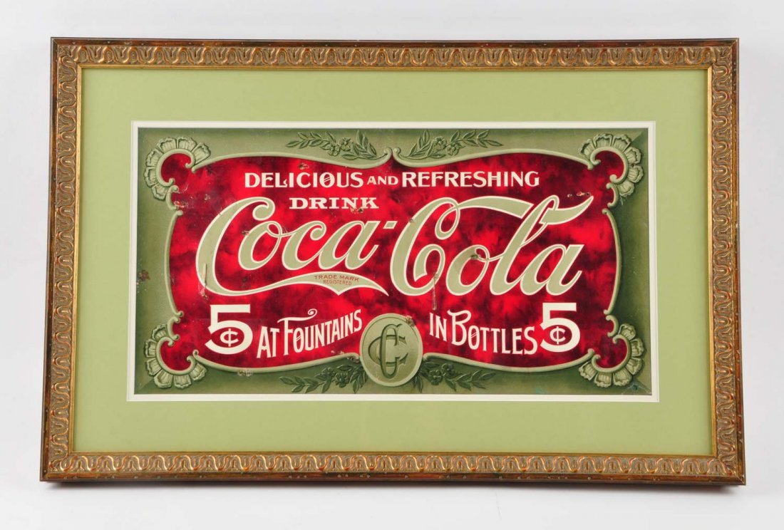 Early Coca Cola Trolley Sign. (1 of 1)