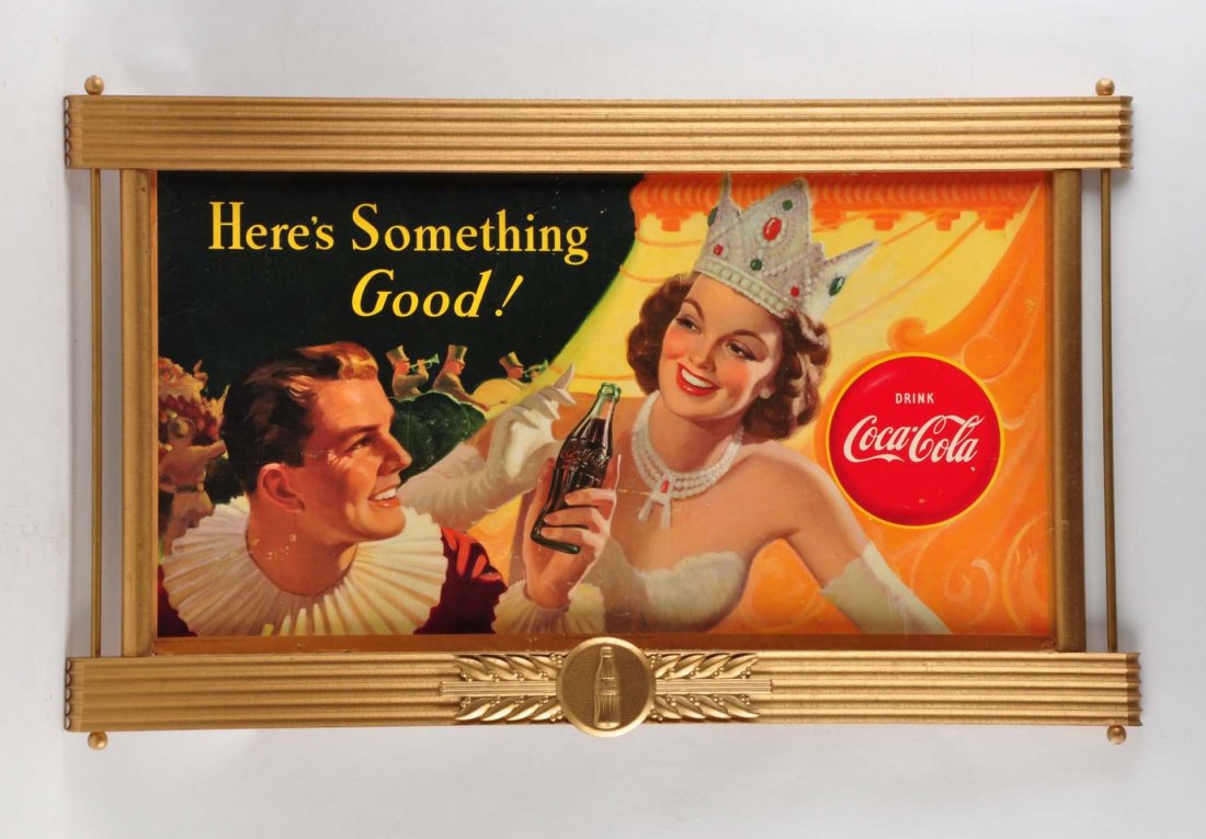 1951 Coca Cola Cardboard Advertising Sign. (1 of 1)