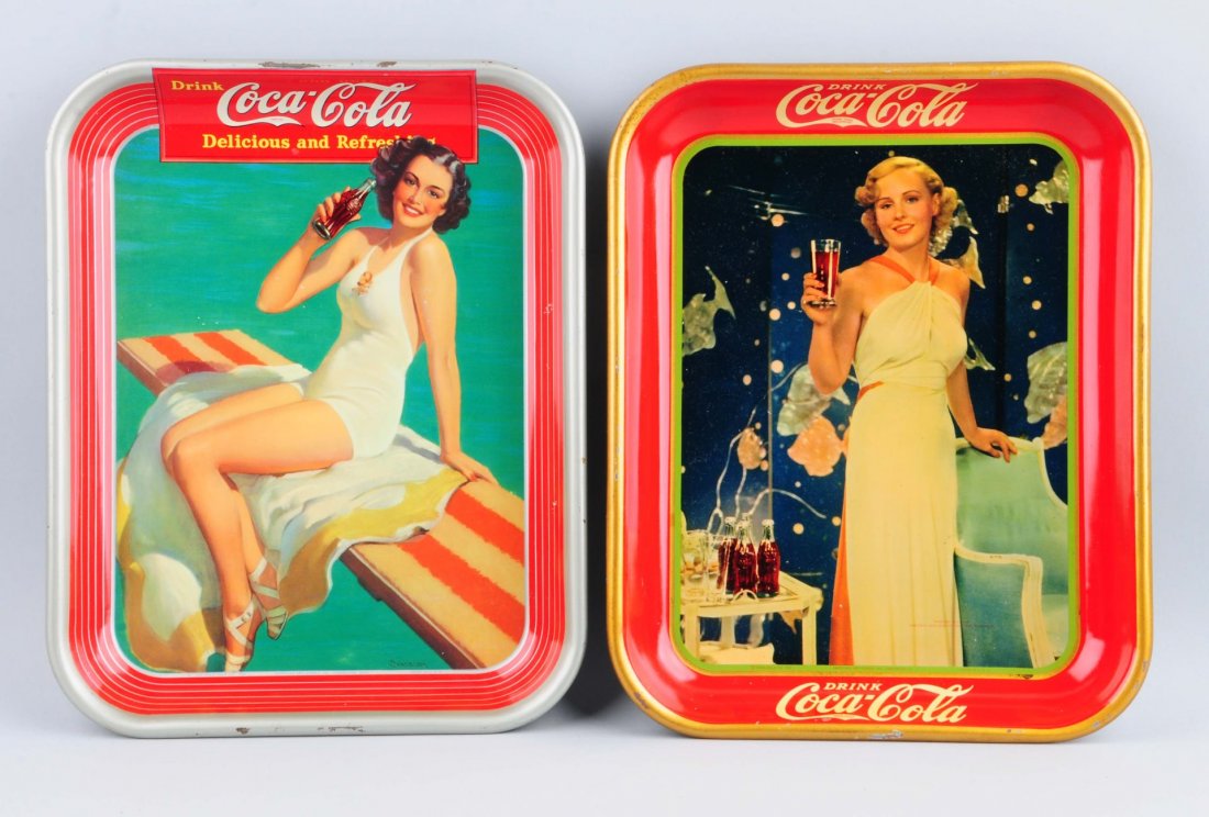 Lot Of 2: Coca-Cola Serving Trays. (1 of 1)