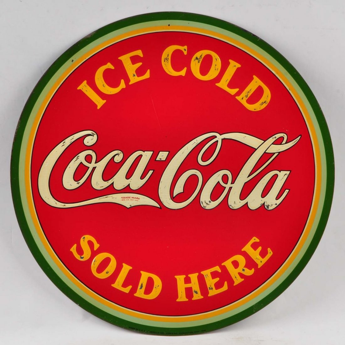 1933 Coca Cola TIn Embossed Sign. (1 of 2)