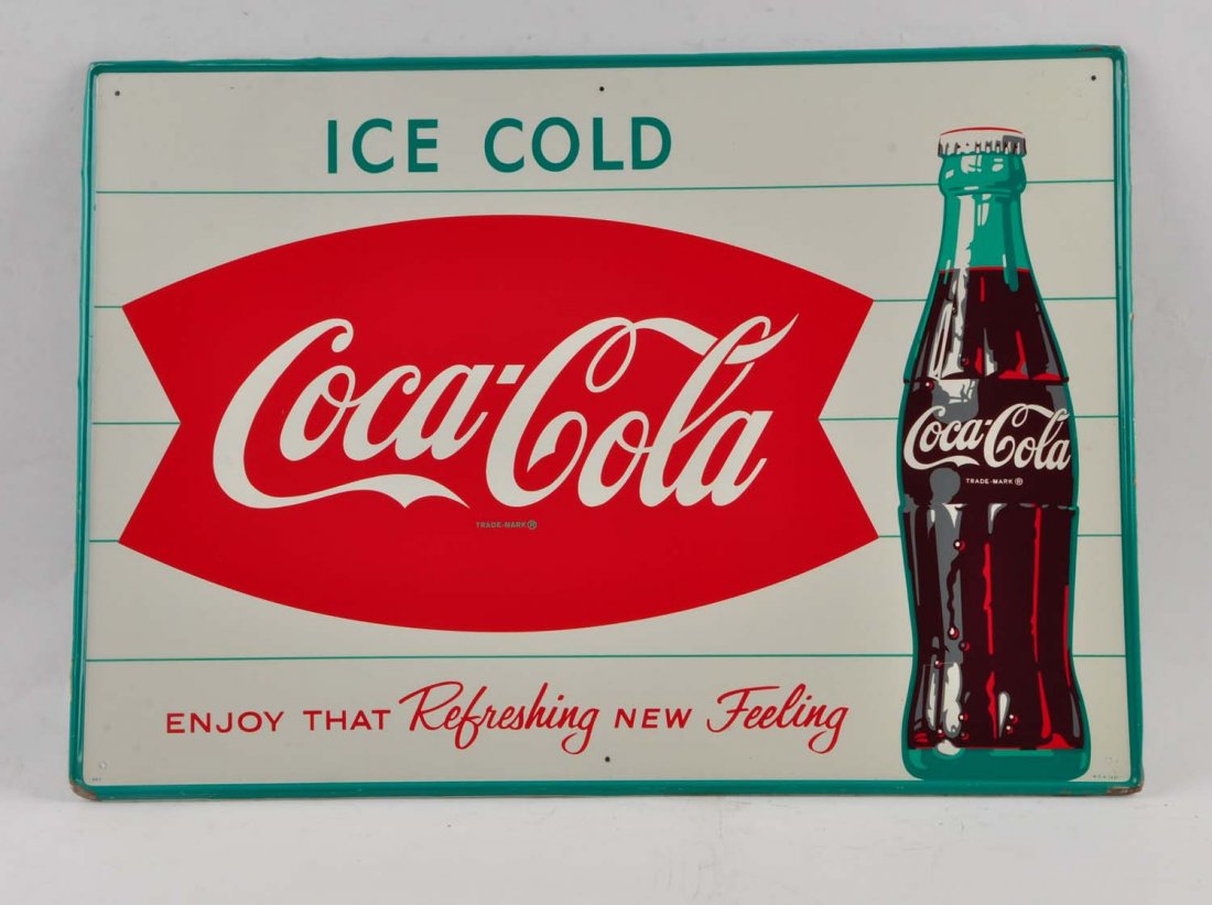 1960's Coca Cola Tin Sign. (1 of 2)